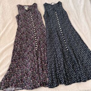 DBY Floral Sleeveless Button-Down Dresses